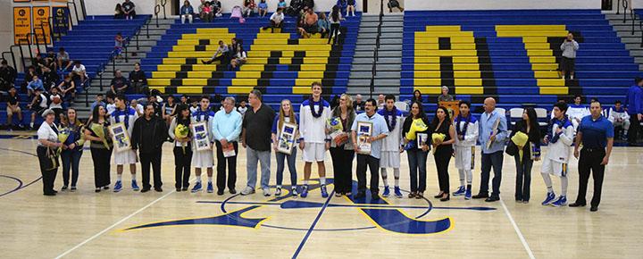 Lancers defeat the Mustangs, 65-50, at senior night