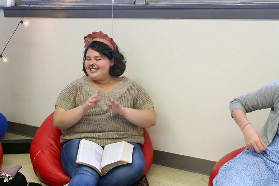 Junior Dana George discusses a verse in the Bible.