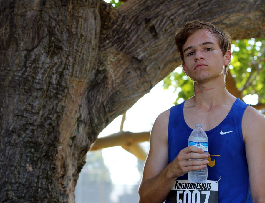 Chris Orozco rests after the race.