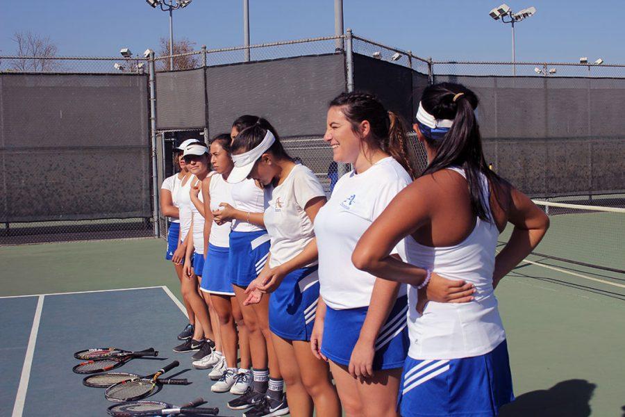 Lady Lancers ready for line up.