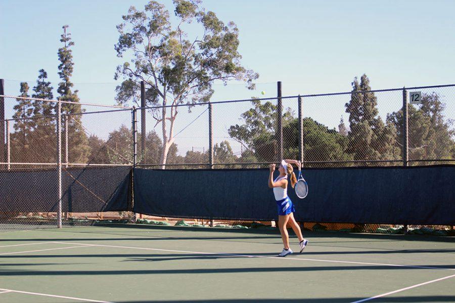 Natalie Lodolo serving.