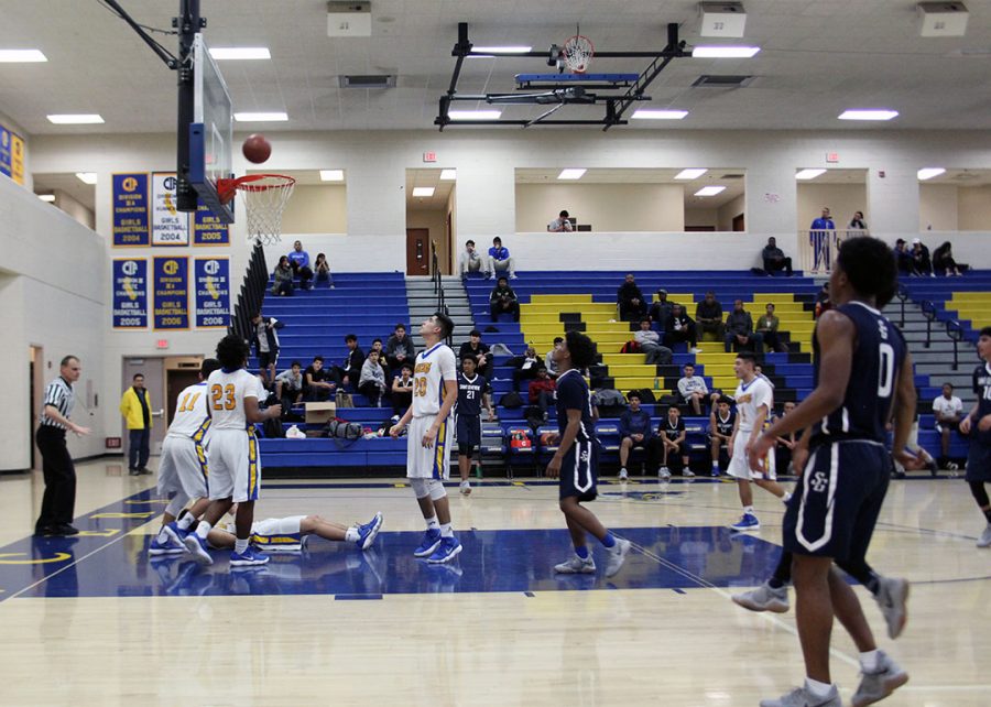 The lancers watch the opposing team score.