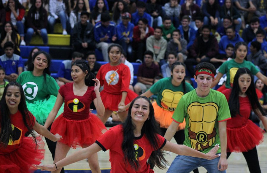 Dance Team ending off Pep Week with a bang.
