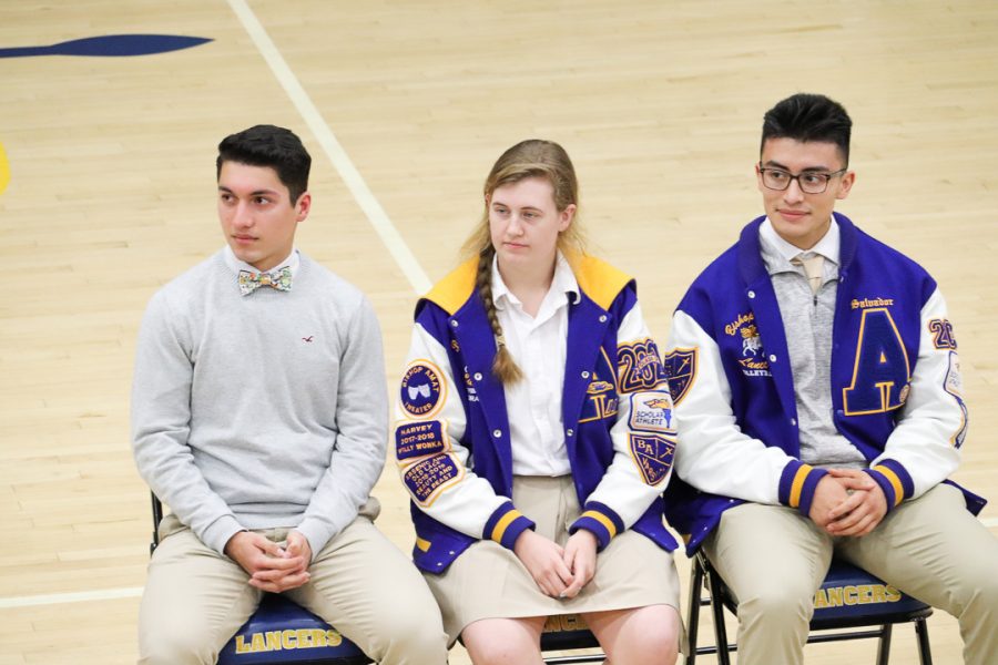 Jadin Verduzco, Lucia Morales , and Salvador Rodriguez wait patiently for their turn to speak.  