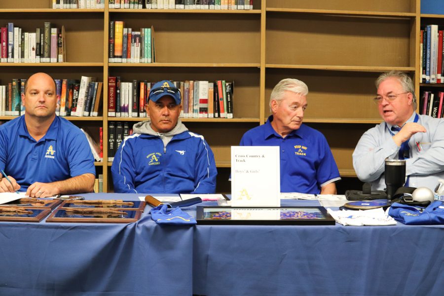 The track and field coaches helped the future Lancers to learn about track and field. 