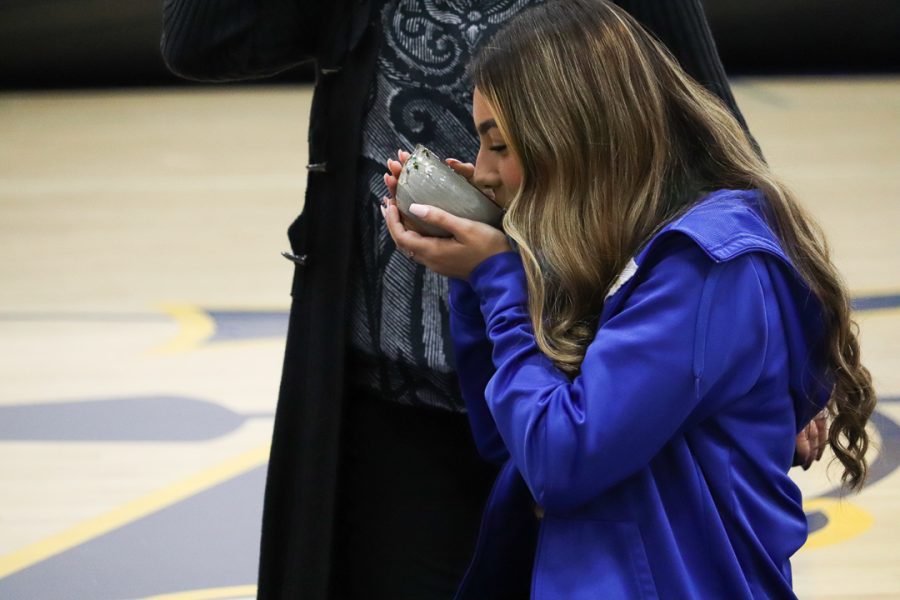 Alondra Arvbizu is enjoying some Japanese tea. 