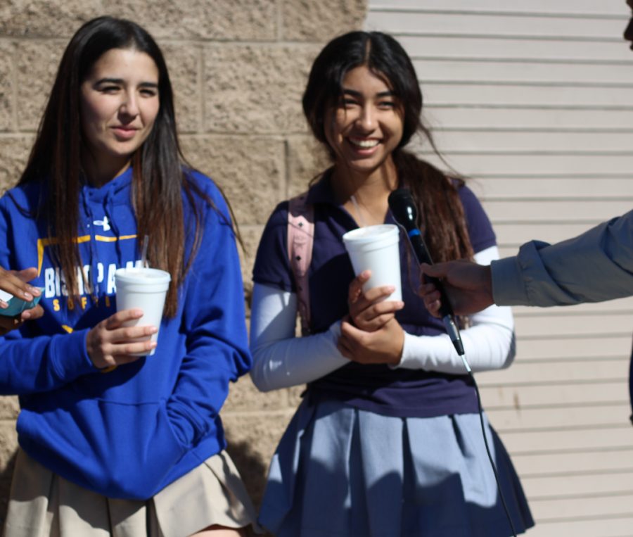 Desire Rivera and Jadin Lopez is answering questions about the change in the lemon cookies. 