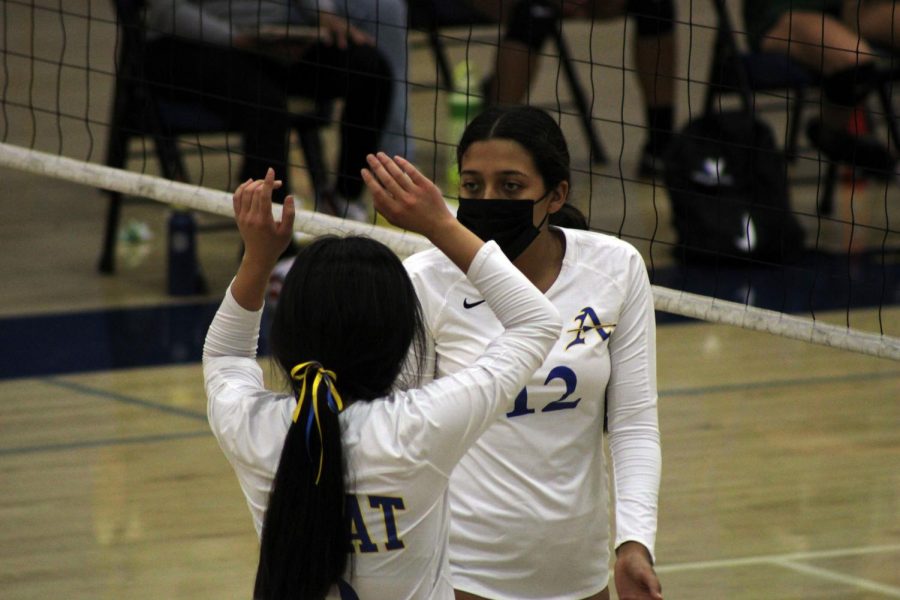 Mariyah Torres celebrates after scoring a point. 