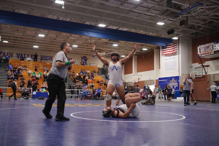 Raymong Macias celebrates his victory. 